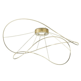 Axolight Hoops 2 LED ceiling lamp gold by Giovanni Barbato