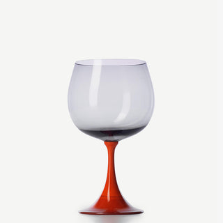 Nason Moretti Burlesque bourgogne red wine chalice coral red and grey - Buy now on ShopDecor - Discover the best products by NASON MORETTI design
