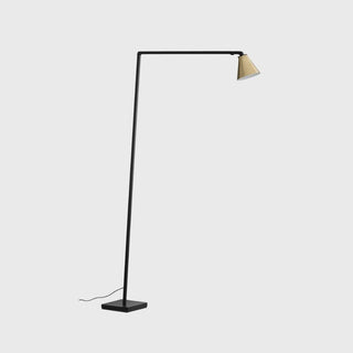 Nemo Lighting Untitled Reading Cone LED floor lamp black with gold burnished diffuser - Buy now on ShopDecor - Discover the best products by NEMO CASSINA LIGHTING design