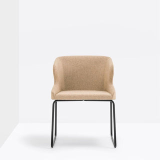 Pedrali Leila 682 padded armchair in fabric with sled base - Buy now on ShopDecor - Discover the best products by PEDRALI design