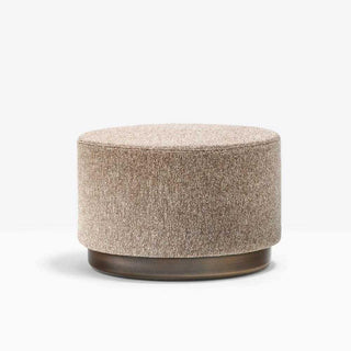Pedrali Wow 326 round pouf diam.65 cm. with brushed bronze base - Buy now on ShopDecor - Discover the best products by PEDRALI design
